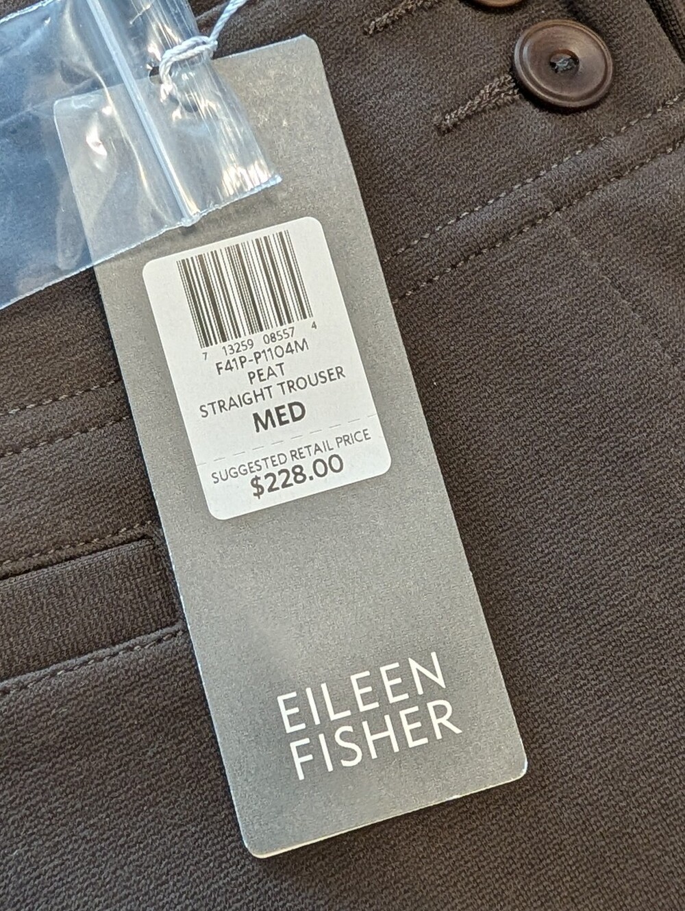 nwt EILEEN FISHER milano viscose knit straight trousers M - Picture 5 of 7